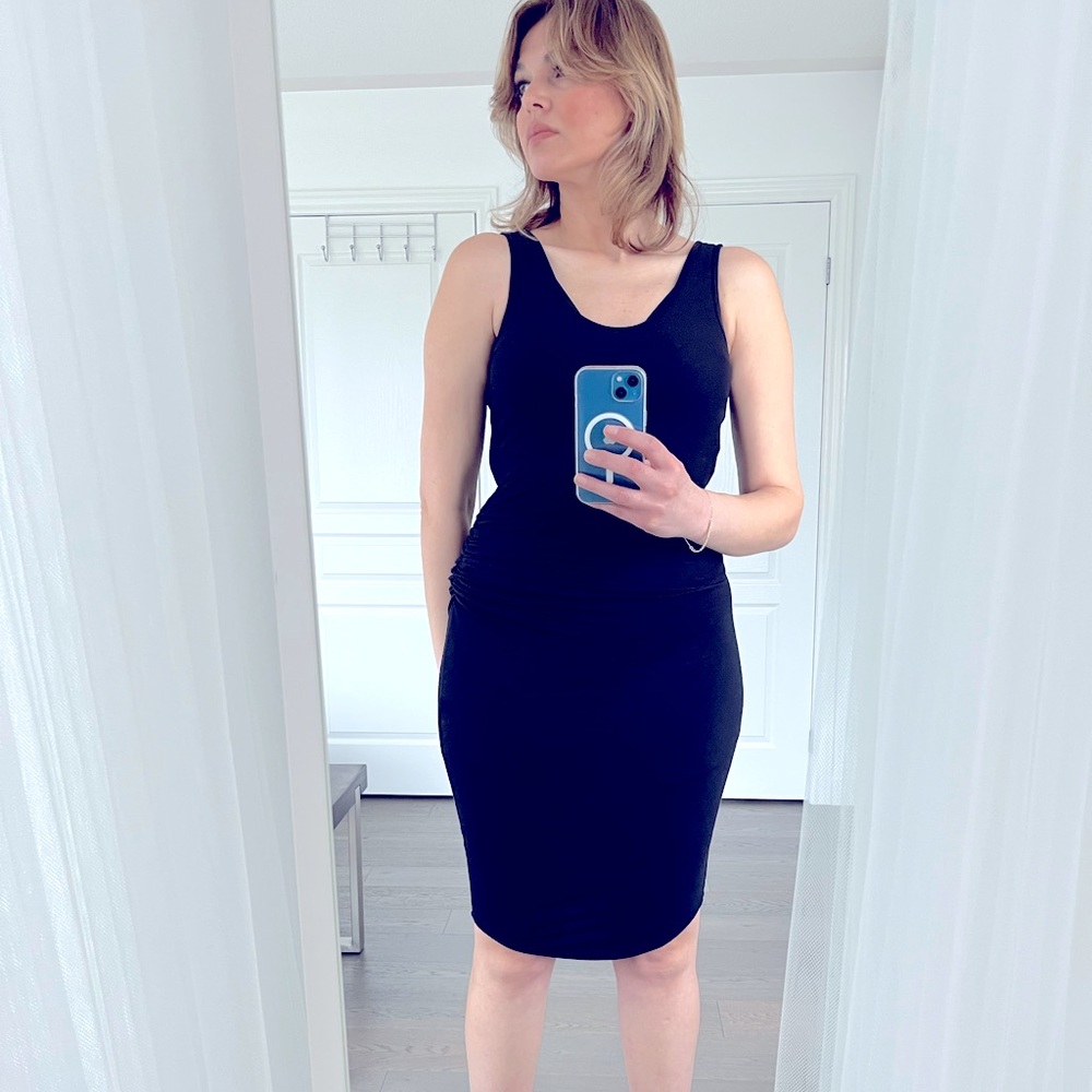 Riller & Fount Black Lycra Cotton Party Dress
